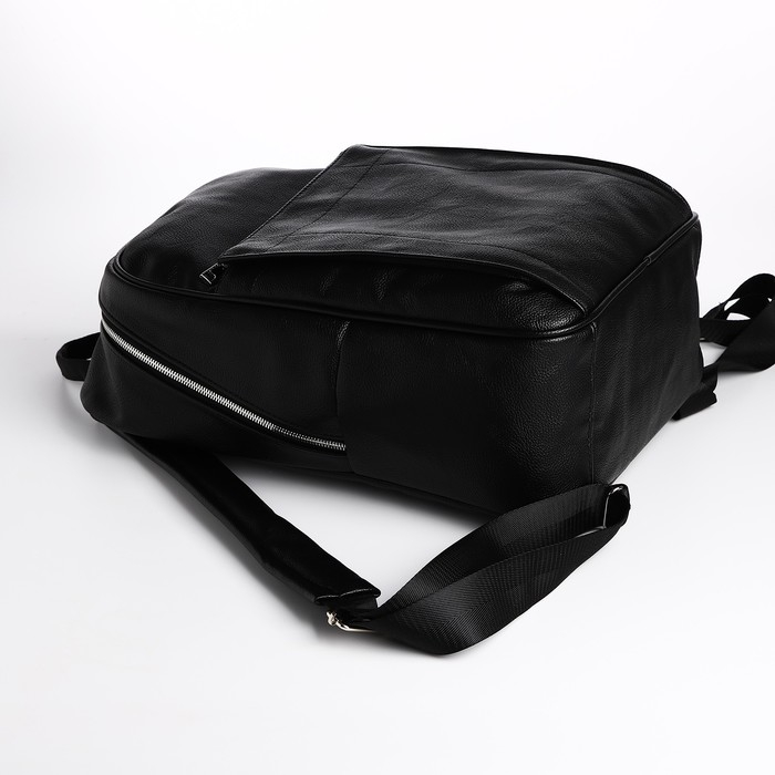 Рюкзак молодёжный, «Сакси», отдел на молнии, наружный карман, цвет чёрный Рюкзак молодёжный, «Сакси», отдел на молнии, наружный карман, цвет чёрный