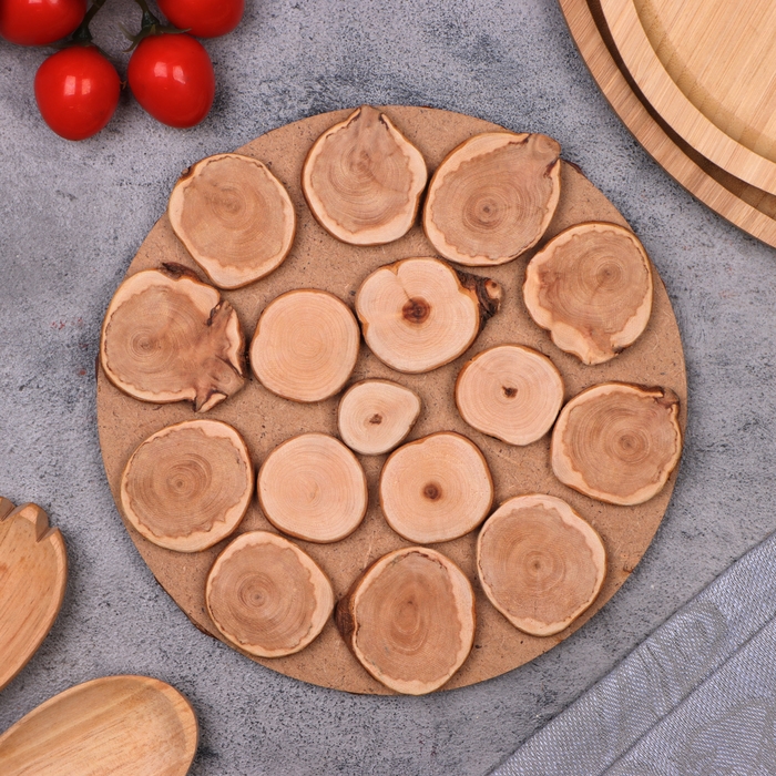 Подставка под горячее Подставка под горячее "Мозаика", 20 см, микс дерева, можжевельник