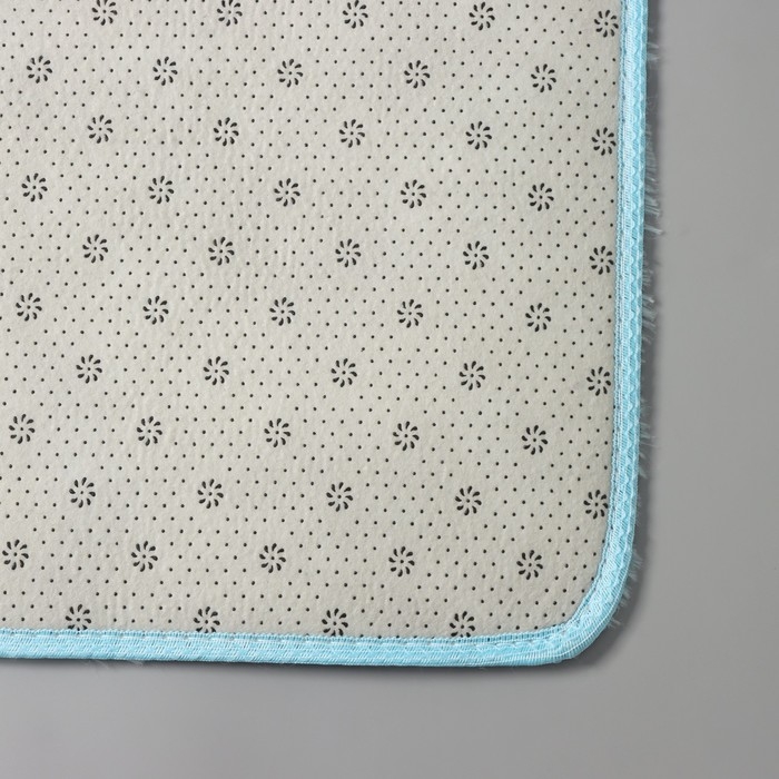 Коврик Доляна «Пушистик», 50×80 см, цвет голубой Коврик Доляна «Пушистик», 50×80 см, цвет голубой