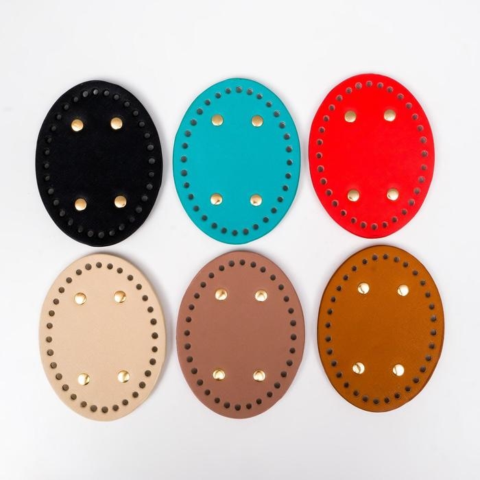 Основа для вязаных изделий кожзам Основа для вязаных изделий кожзам "Овал" МИКС 9,5х12 см