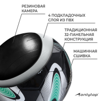 Футбольный мяч ONLYTOP +F50, машинная сшивка, 32 панели, р. 5, PVС