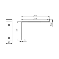 Кронштейн LOFT 260х115 мод.1, черный