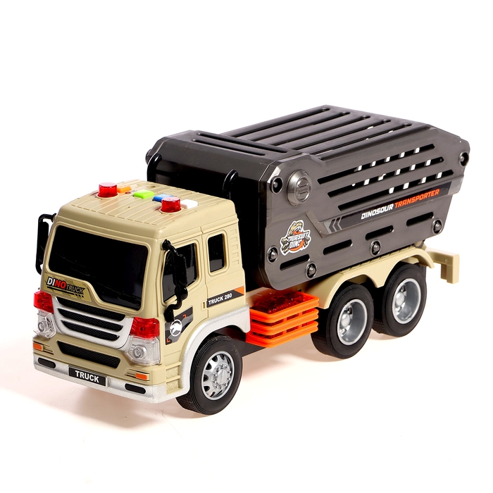 Грузовик «Дино», 1:16, инерция, световые и звуковые эффекты Грузовик «Дино», 1:16, инерция, световые и звуковые эффекты