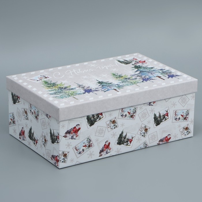 Набор подарочных коробок 6 в 1 «Новогодняя акварель», 20 х 12.5 х 7.5 ‒ 32.5 х 20 х 12.5 см, Новый год
