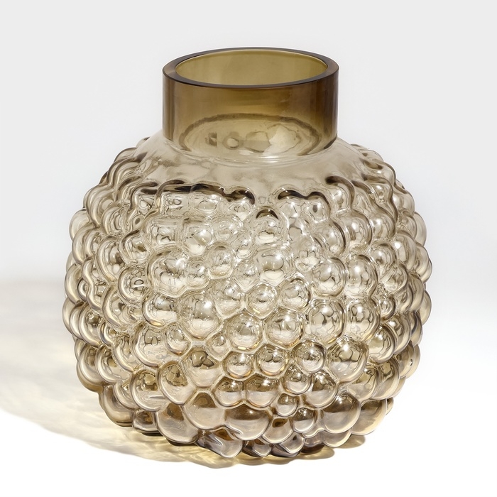 Ваза для цветов «Мальва» из темного прозрачного стекла 20 х 18 х 18 см Ваза для цветов «Мальва» из темного прозрачного стекла 20 х 18 х 18 см