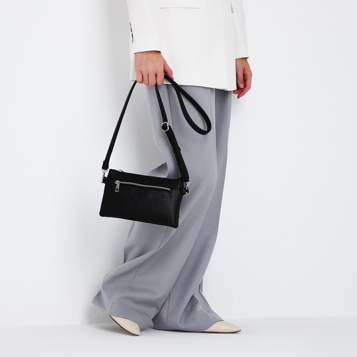 Сумка кросс-боди на молнии, цвет чёрный Сумка кросс-боди на молнии, цвет чёрный