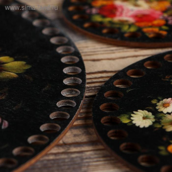 Набор Заготовок для вязания Набор Заготовок для вязания "Круг Жостовская роспись №1" (3 в 1), донышки, 10,15,30 см