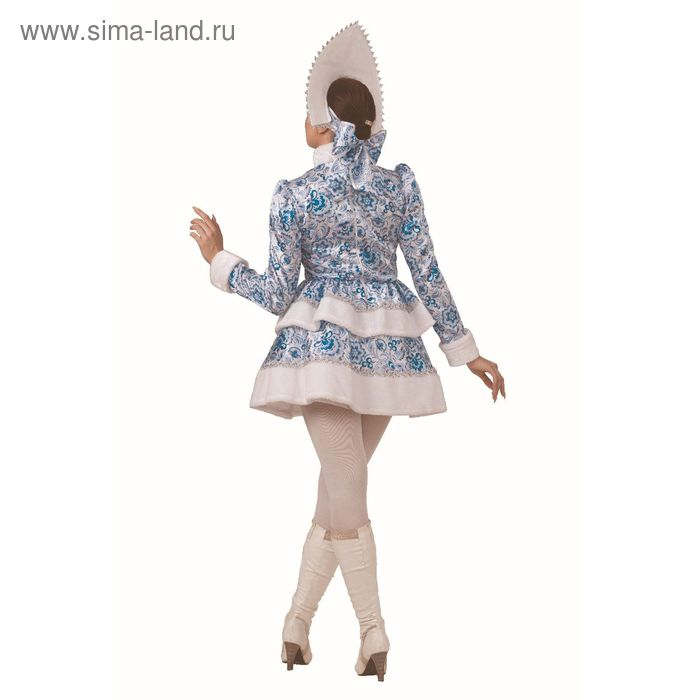 Карнавальный костюм «Снегурочка», голубые узоры, размер 46, рост 170 см Карнавальный костюм «Снегурочка», голубые узоры, размер 46, рост 170 см