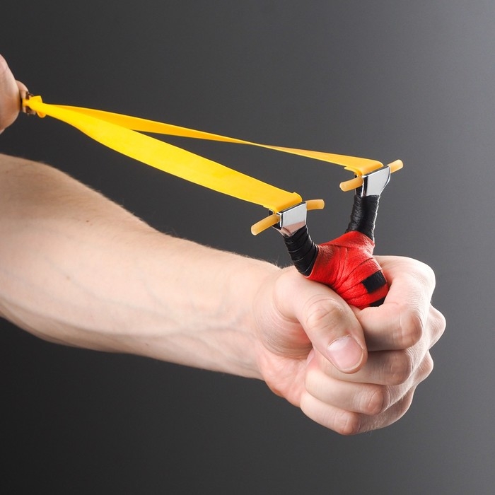 Рогатка металлическая Рогатка металлическая "Змея" в кожаной оплётке, микс