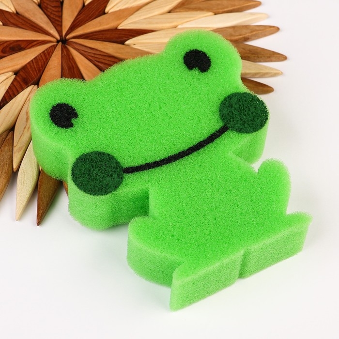 Детская губка для купания «Лягушка», поролон Детская губка для купания «Лягушка», поролон