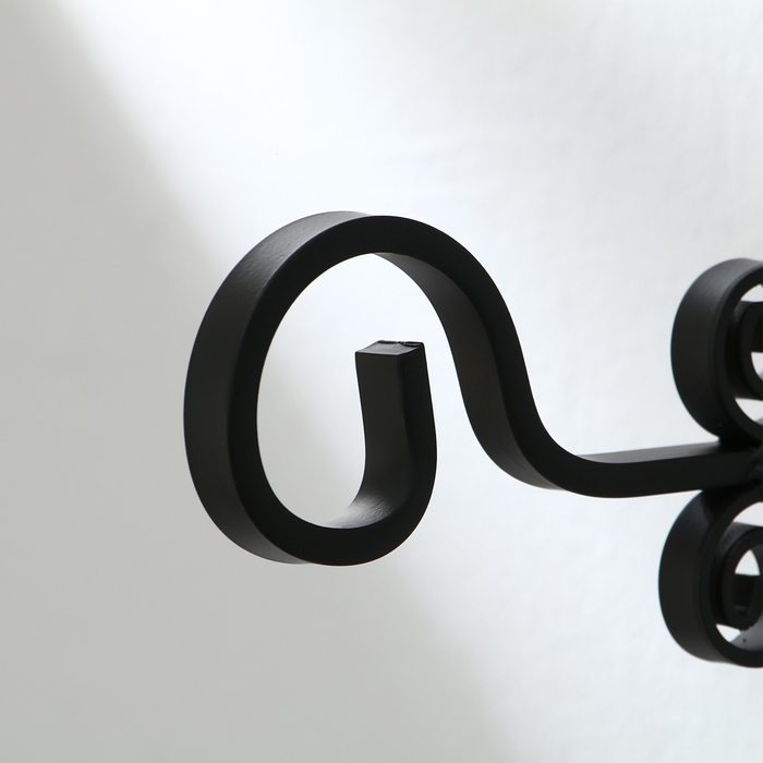 Кронштейн для кашпо кованый, 25 см, металл, чёрный Кронштейн для кашпо кованый, 25 см, металл, чёрный