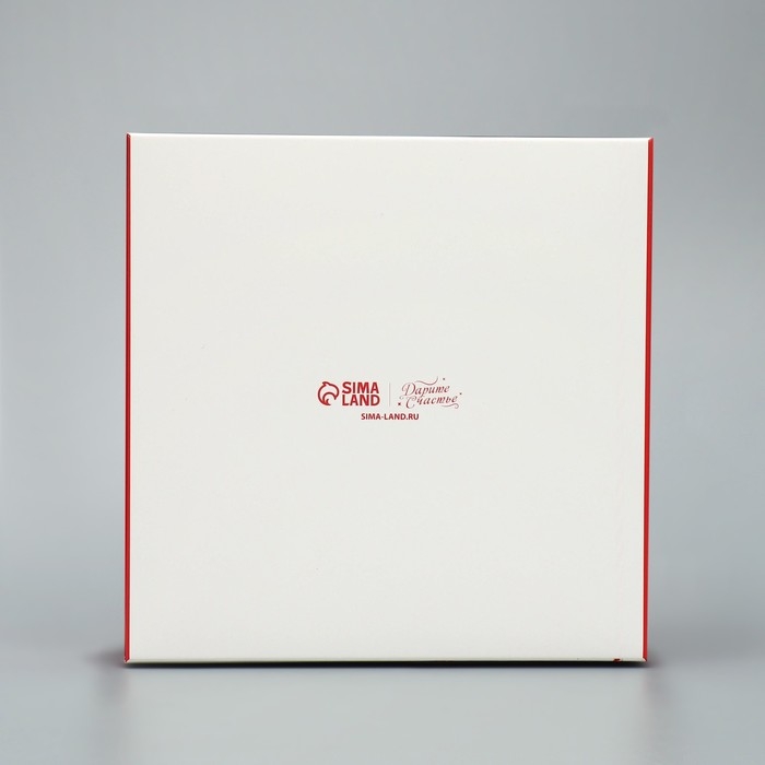 Коробка для капкейков складная с двусторонним нанесением «Новогодня посылка», 16 х 16 х 10 см, Новый год Коробка для капкейков складная с двусторонним нанесением «Новогодня посылка», 16 х 16 х 10 см, Новый год