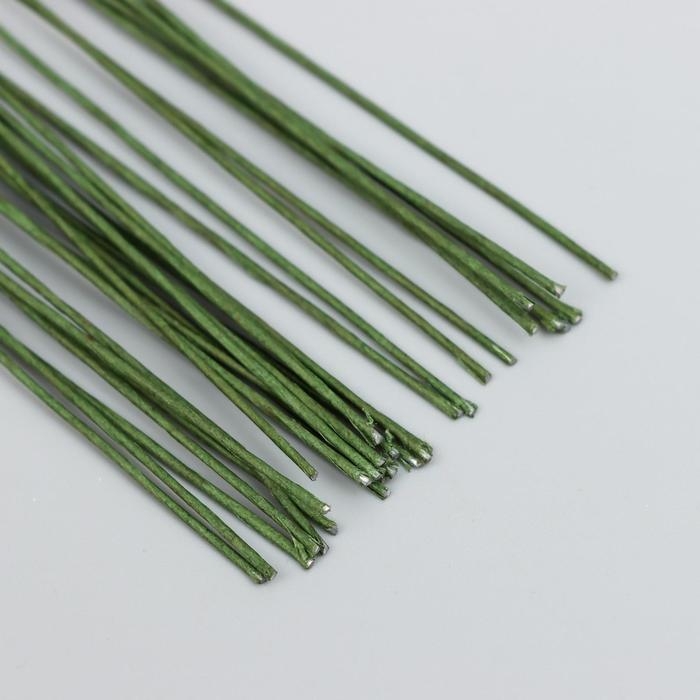 Проволока для творчества Проволока для творчества "Florico" 0.7 мм, 30 шт, 40 см, в бумажной оплётке, зелёный