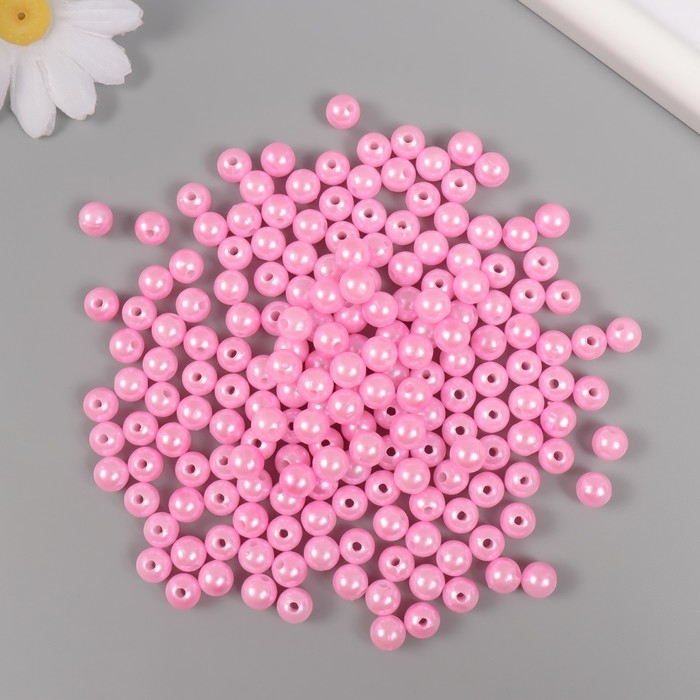Набор бусин "Жемчуг" d 8 мм, 250 гр, нежно-розовый