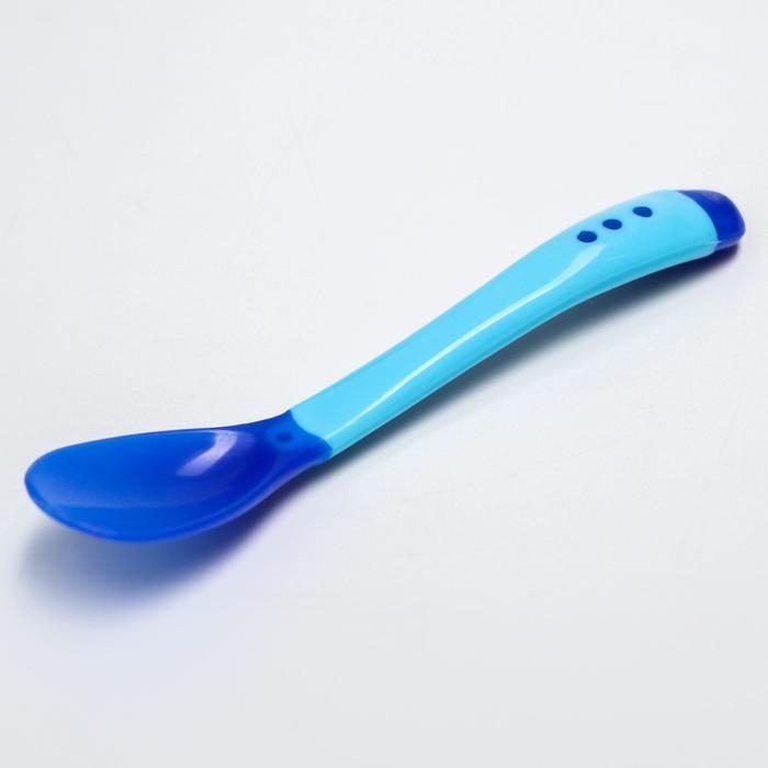 Набор для кормления, 3 предмета: тарелка на присоске 350 мл, крышка, термоложка, цвет синий Набор для кормления, 3 предмета: тарелка на присоске 350 мл, крышка, термоложка, цвет синий