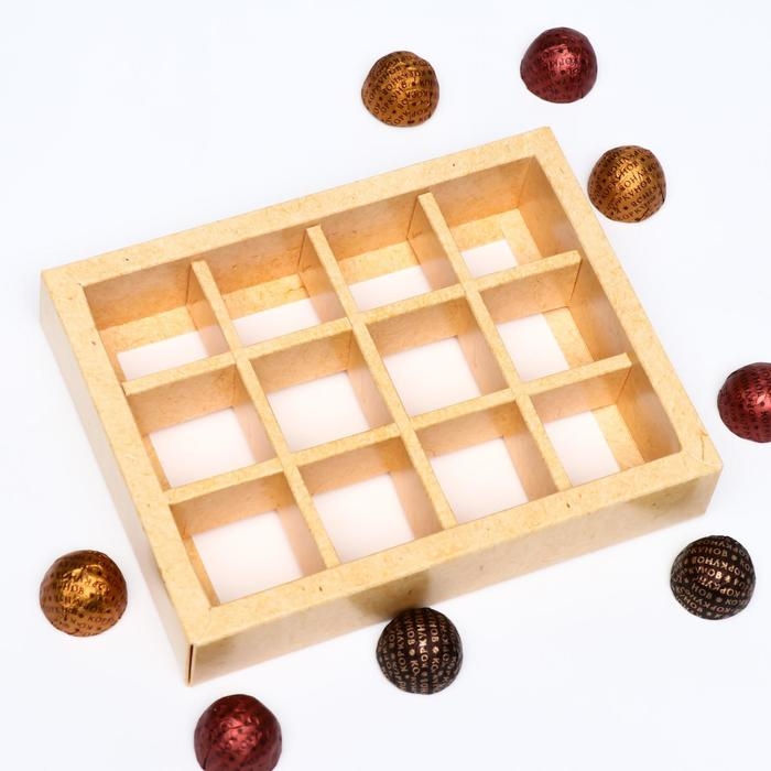 Коробка для конфет, 12 шт,  Коробка для конфет, 12 шт, "Все будет хорошо", 19 х 15 х 3,6 см