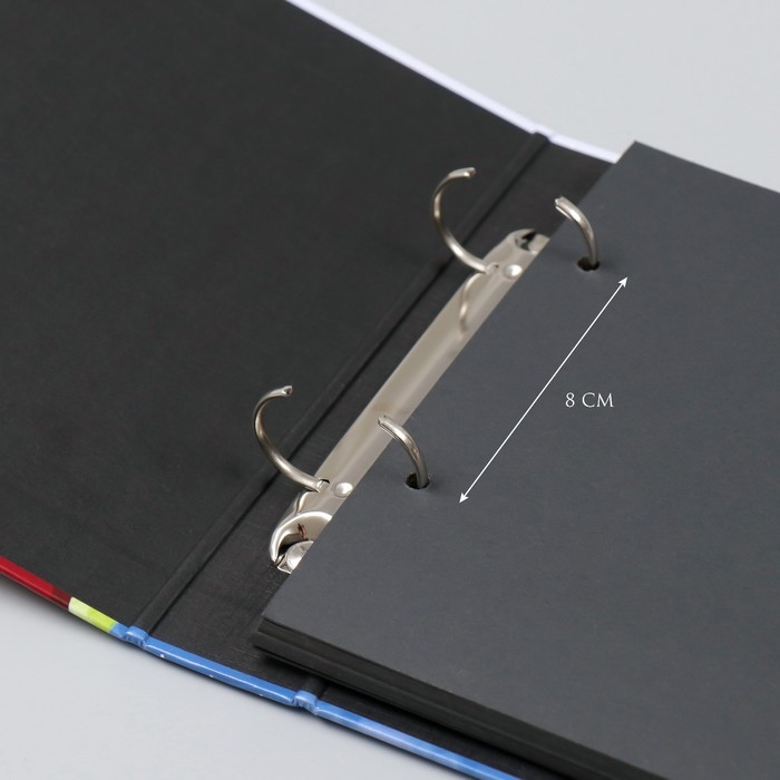 Фотоальбом 25 листов (наклейки+кольца)  Фотоальбом 25 листов (наклейки+кольца) "Весь мир для тебя" 19х27х3 см