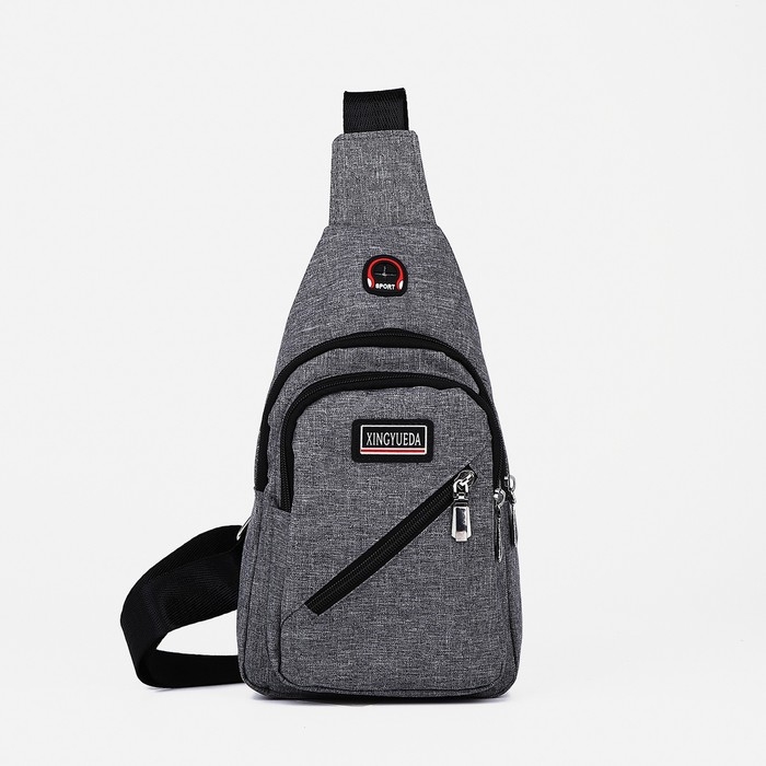 Сумка слинг мужская из текстиля, цвет серый Сумка слинг мужская из текстиля, цвет серый