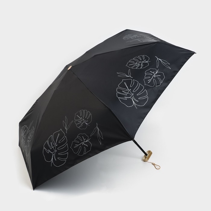 Зонт женский «Тропические листья», 6 спиц, складывается в размер телефона. Зонт женский «Тропические листья», 6 спиц, складывается в размер телефона.