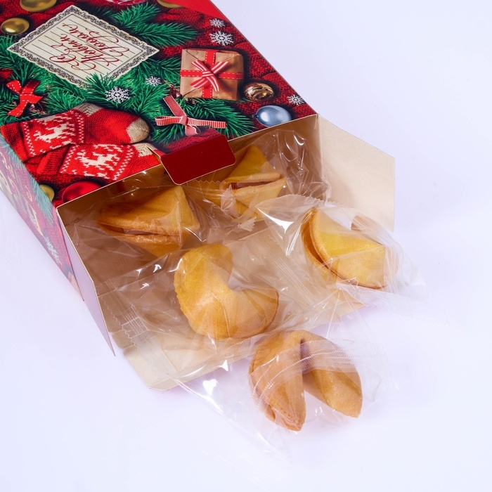 Новый год. Печенье с предсказанием "С Новым годом", 12 шт, 84 г