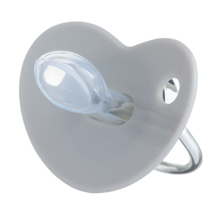 Соска - пустышка силиконовая ортодонтическая «I LOVE DAD», от 6 мес., с колпачком, цвет серый/серебро, стразы Соска - пустышка силиконовая ортодонтическая «I LOVE DAD», от 6 мес., с колпачком, цвет серый/серебро, стразы