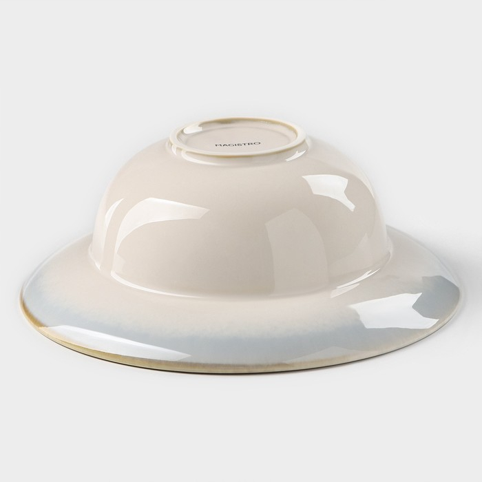 Тарелка фарфоровая для пасты Magistro «Пэвэти», 800 мл, d=19,5 см, цвет голубой Тарелка фарфоровая для пасты Magistro «Пэвэти», 800 мл, d=19,5 см, цвет голубой