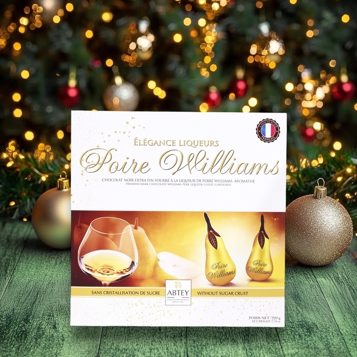Новый год. Шоколад фигурный ELEGANCE POIRE WILLIAMS, с ликёром Poire Williams, ассорти, 20 г Новый год. Шоколад фигурный ELEGANCE POIRE WILLIAMS, с ликёром Poire Williams, ассорти, 20 г