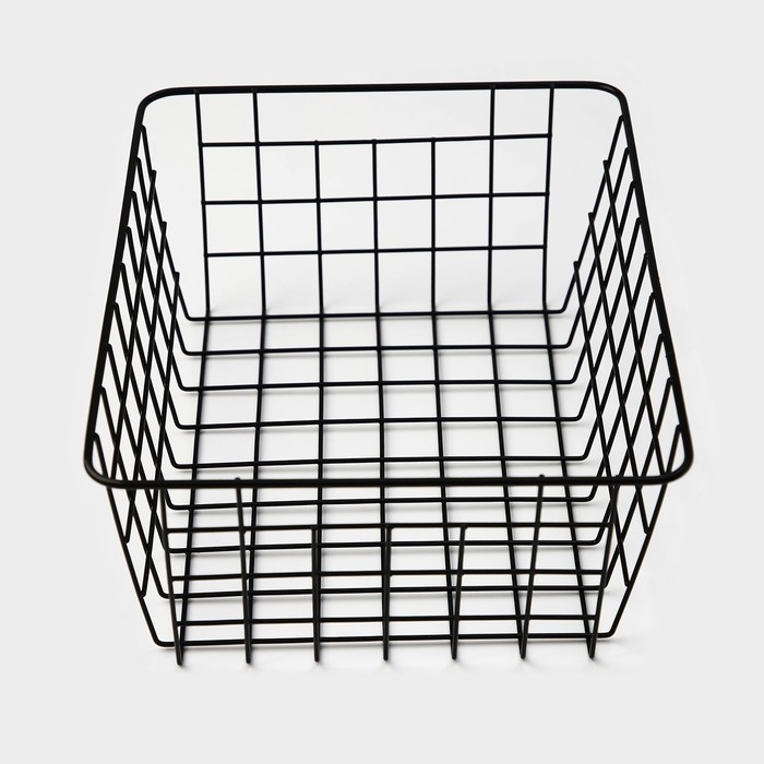 Корзина для хранения Доляна «Эрин», 28×22×11 см, цвет чёрный Корзина для хранения Доляна «Эрин», 28×22×11 см, цвет чёрный