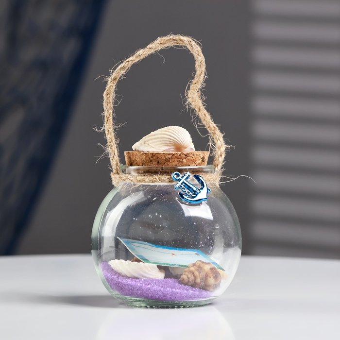 Сувенир в бутылке Сувенир в бутылке "Ракушки" 7*7*6см, микс