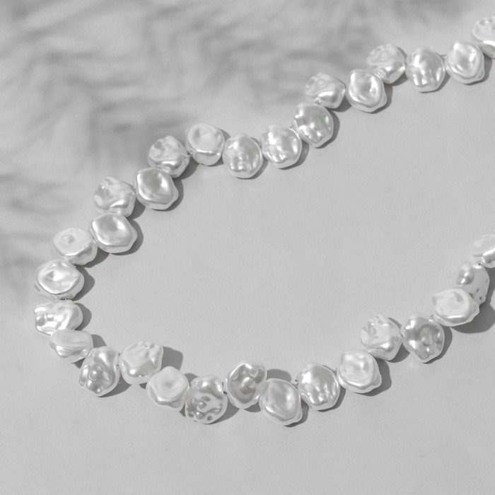 Бусины пластиковые на нити «Жемчуг» 1,2×1×0,5 см, (набор 120 шт.), цвет белый Бусины пластиковые на нити «Жемчуг» 1,2×1×0,5 см, (набор 120 шт.), цвет белый