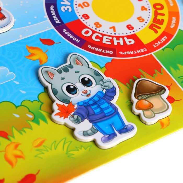 Магнитный конструктор-планшет «Времена года» Магнитный конструктор-планшет «Времена года»