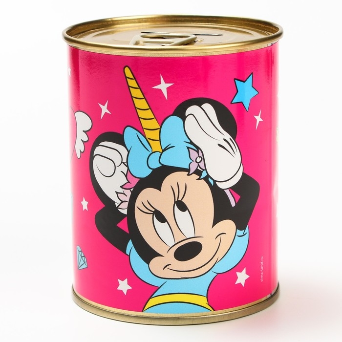 Копилка металлическая, 9,5 см х 7,5 см х 7,5 см Копилка металлическая, 9,5 см х 7,5 см х 7,5 см "Следуй за мечтой", Минни Маус