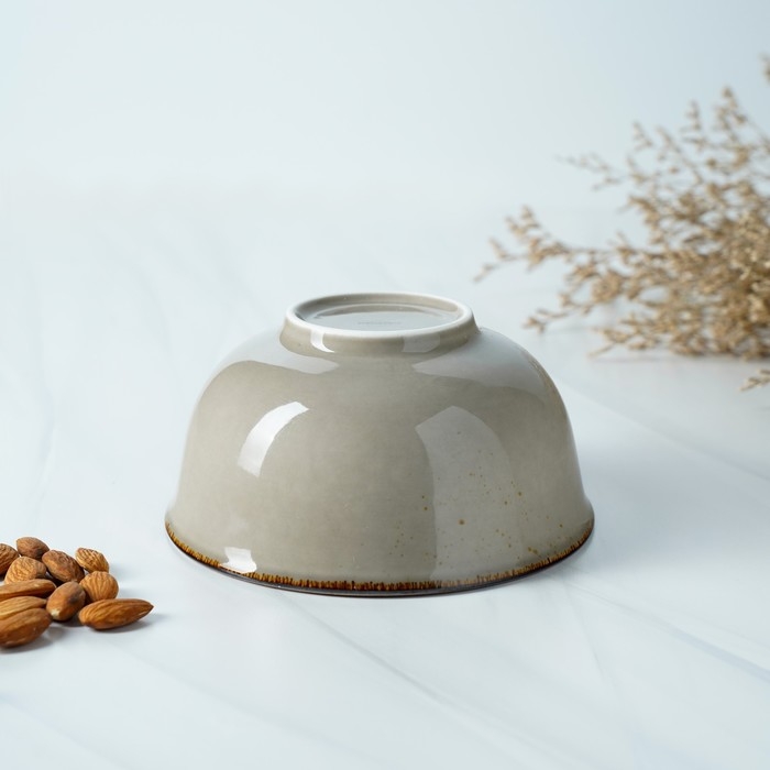 Салатник фарфоровый Magistro «Церера», 650 мл, 15×7,5 см, цвет коричневый Салатник фарфоровый Magistro «Церера», 650 мл, 15×7,5 см, цвет коричневый