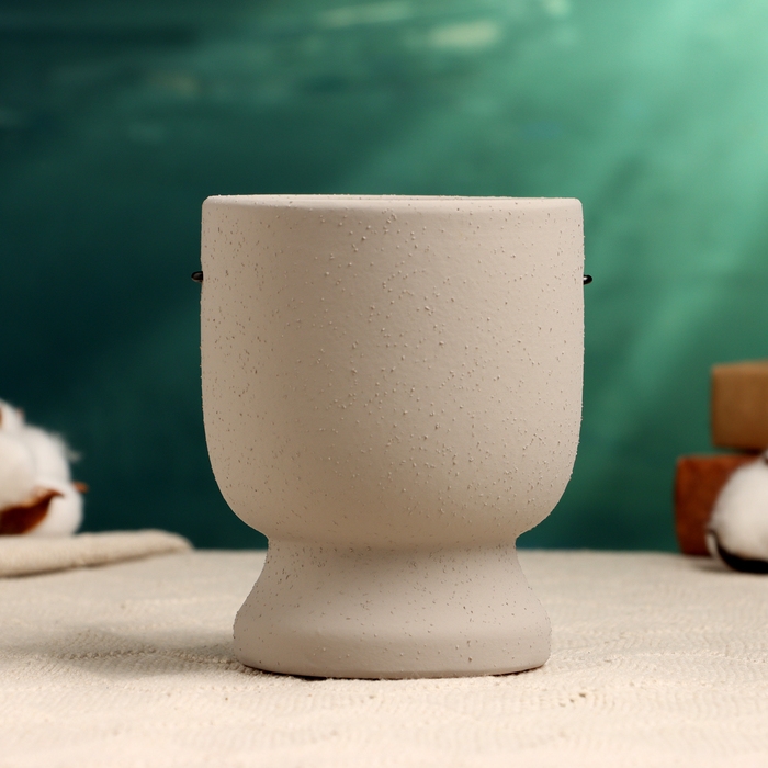 Кашпо  Кашпо "Горшок который выжил" 12х10х10см, серое