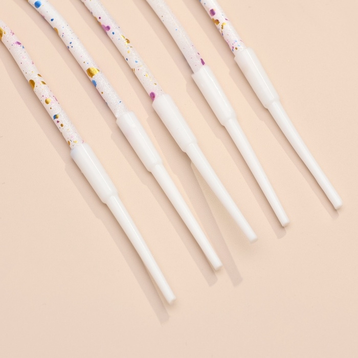 Свечи для торта Свечи для торта "Серпантин. Клякса", 10 шт, белые