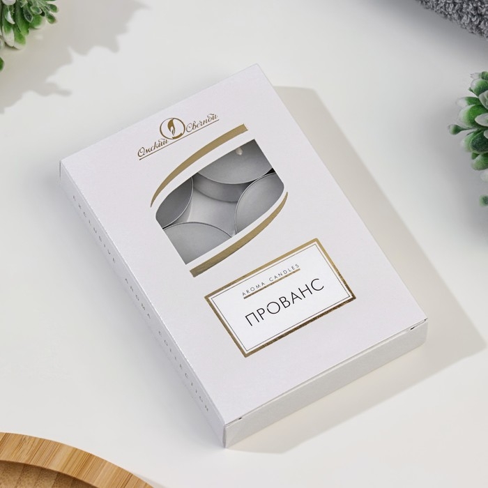 Набор свечей чайных ароматизированных  Набор свечей чайных ароматизированных "Прованс", 6 шт, 12 гр