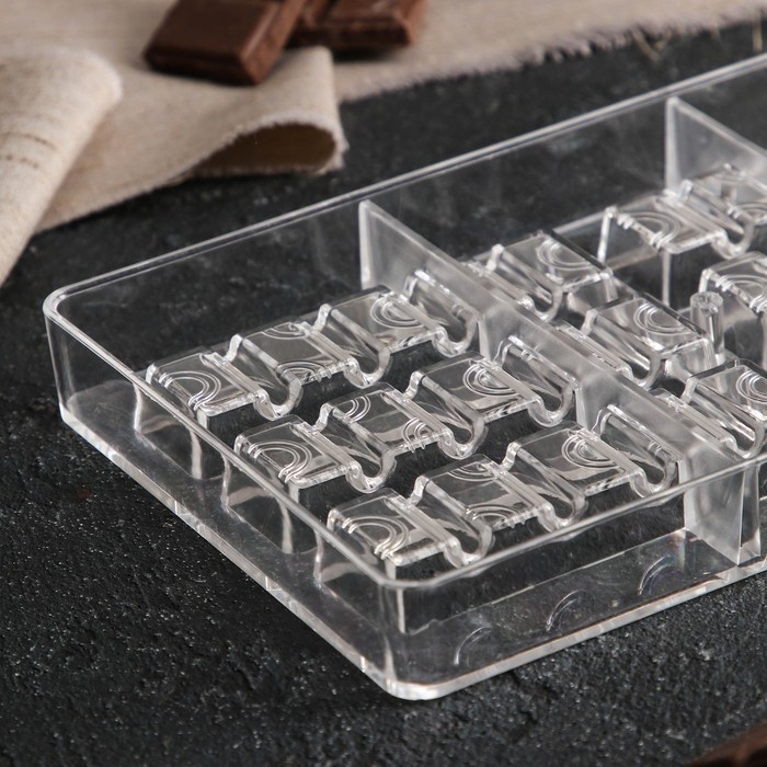 Форма для шоколада «Киндер», 20×12×2,5 см, 14 ячеек 8,3×2,1×1,2 см, цвет прозрачный Форма для шоколада «Киндер», 20×12×2,5 см, 14 ячеек 8,3×2,1×1,2 см, цвет прозрачный