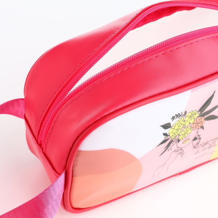 Косметичка на молнии, цвет малиновый Косметичка на молнии, цвет малиновый