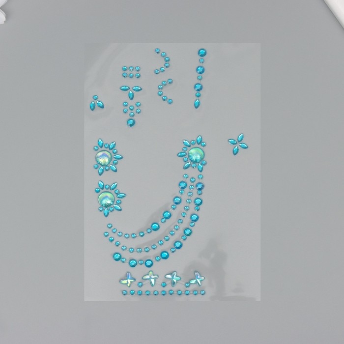 Наклейка пластик стразы Наклейка пластик стразы "Браслеты из страз" МИКС 12х20,3 см