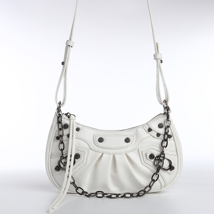 Сумка женская кросс-боди, на молнии, цвет белый Сумка женская кросс-боди, на молнии, цвет белый