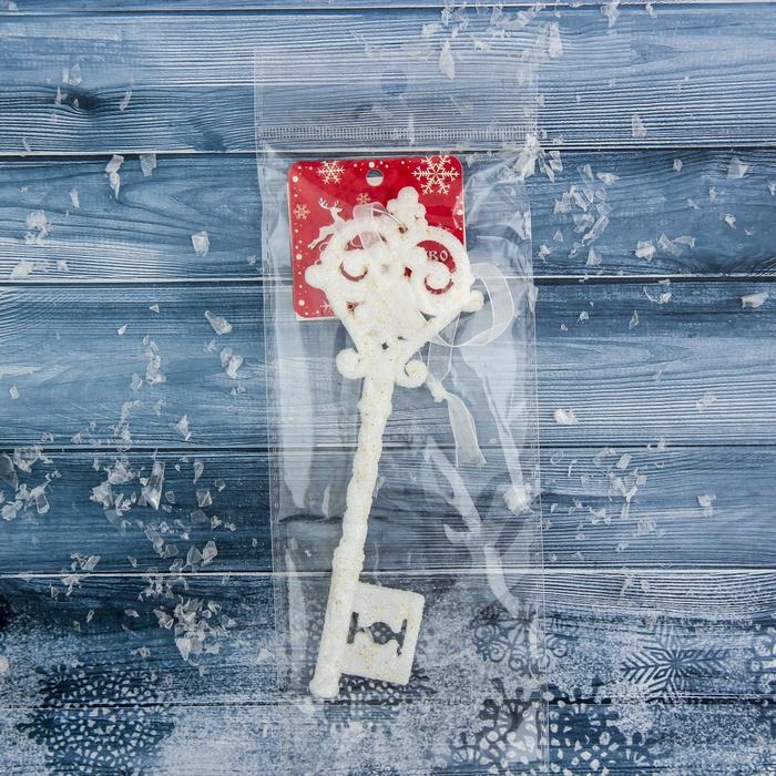 Украшение ёлочное Украшение ёлочное "Белый ключик" 15х4,5 см, микс, белый