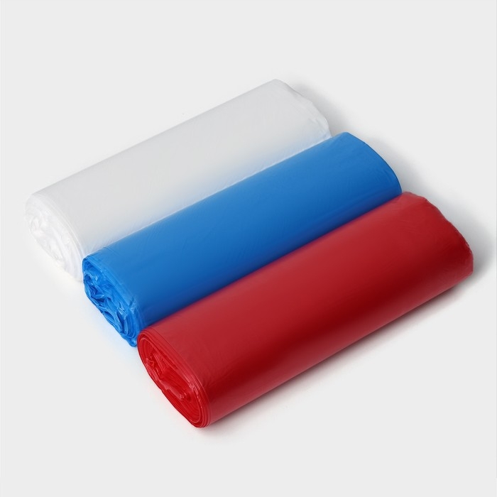 Набор мешков для мусора Доляна, 3 рулона, 60 л, 18 мкм, 55×64 см, ПНД, 20 шт Набор мешков для мусора Доляна, 3 рулона, 60 л, 18 мкм, 55×64 см, ПНД, 20 шт