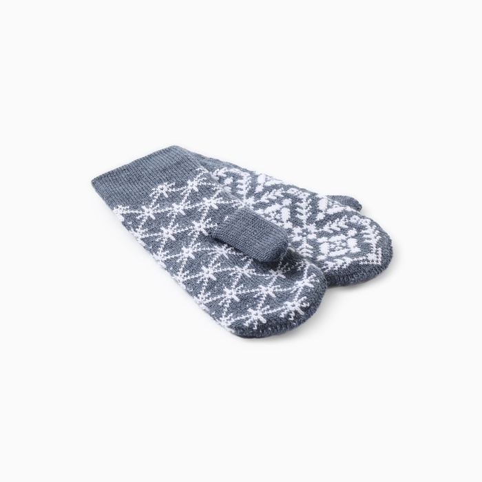 Варежки двойные женские, цвет синий, р-р 18 Варежки двойные женские, цвет синий, р-р 18