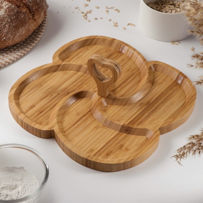 Менажница «Вертиго», 29×29 см, бамбук Менажница «Вертиго», 29×29 см, бамбук