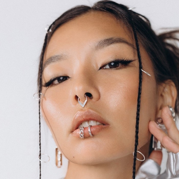 Пирсинг в нос (фейк для септума) «Треугольник», цвет серебро Пирсинг в нос (фейк для септума) «Треугольник», цвет серебро