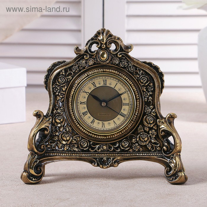 Часы настольные интерьерные каминные, 21 х 19 х 6.5 см, d-7 см, золото 3940743 Часы настольные интерьерные каминные, 21 х 19 х 6.5 см, d-7 см, золото 3940743