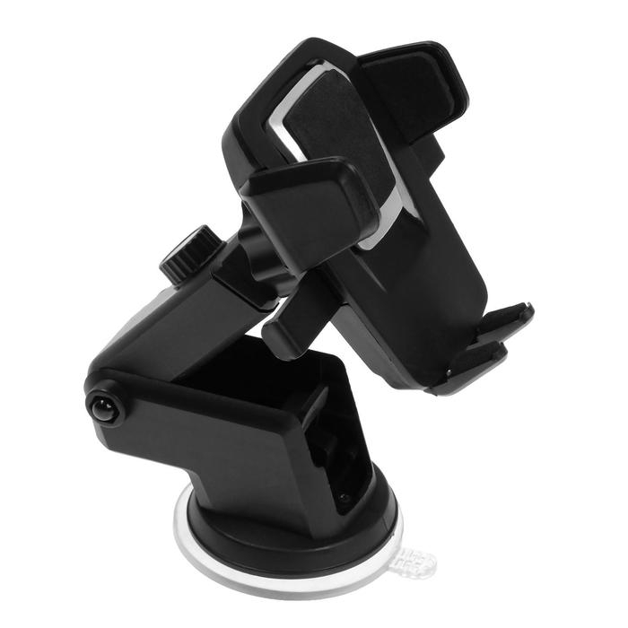 Держатель телефона на присоске, раздвижной 6.5-10 см, черный Держатель телефона на присоске, раздвижной 6.5-10 см, черный