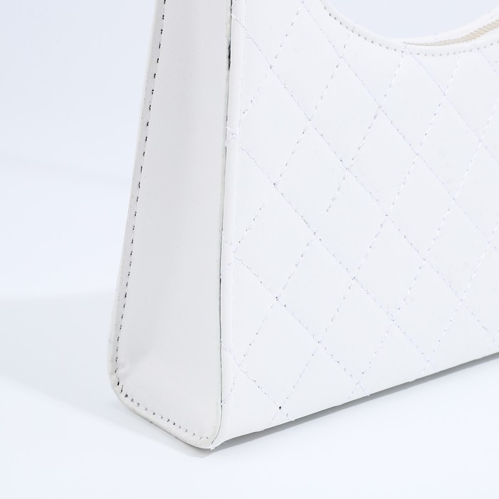 Сумка-багет на молнии, цвет белый Сумка-багет на молнии, цвет белый