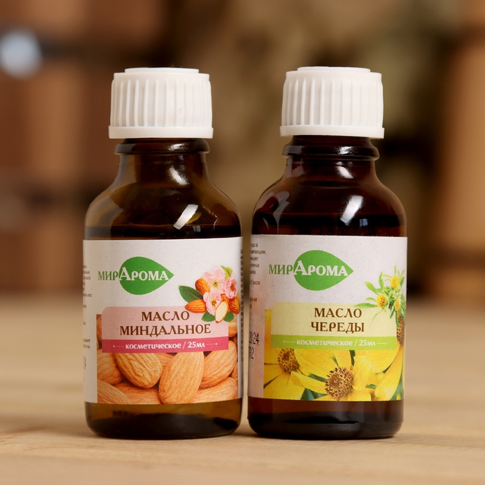 Косметическое масло Косметическое масло "Миндальное, Череда", набор 2 шт по 25 мл МирАрома