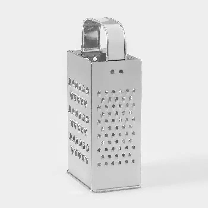 Тёрка КВАРЦ &laquo;Эконом&raquo;, 4 грани, 8.5&times;6.2&times;18.2 см, металл